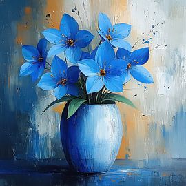 Modern Blue Still Life by Art Whims