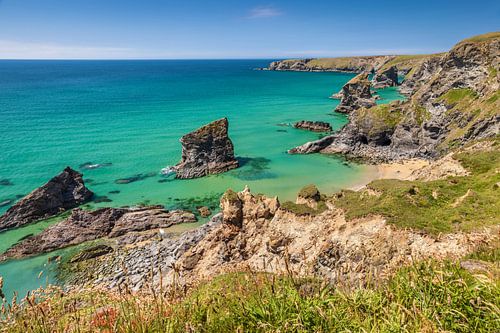 Bedruthan Steps kust bij Padstow, Cornwall