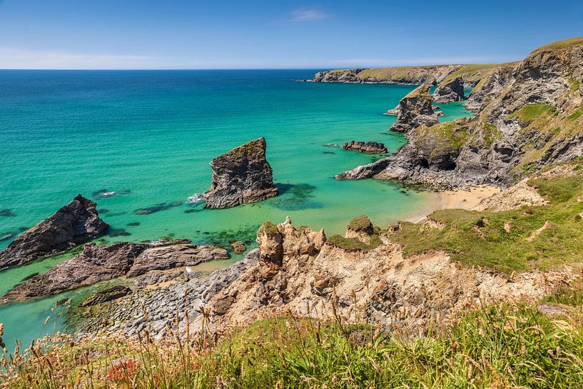 Küste Bedruthan Steps bei Padstow, Cornwall von Christian Müringer