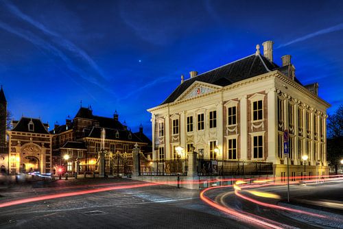 Abendansicht des Mauritshuis in Den Haag