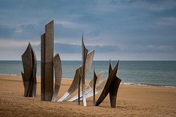 Monument "Les Braves" at Omaha Beach, Normandy, France. by Magalie Sebregts