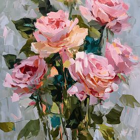 Pink Roses Bouquet by IamHome Studio