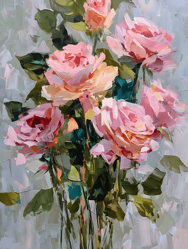 Bouquet de roses roses