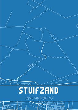 Blauwdruk | Landkaart | Stuifzand (Drenthe) van Rezona