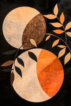 Abstract harmony in earthy tones by Poster Art Shop