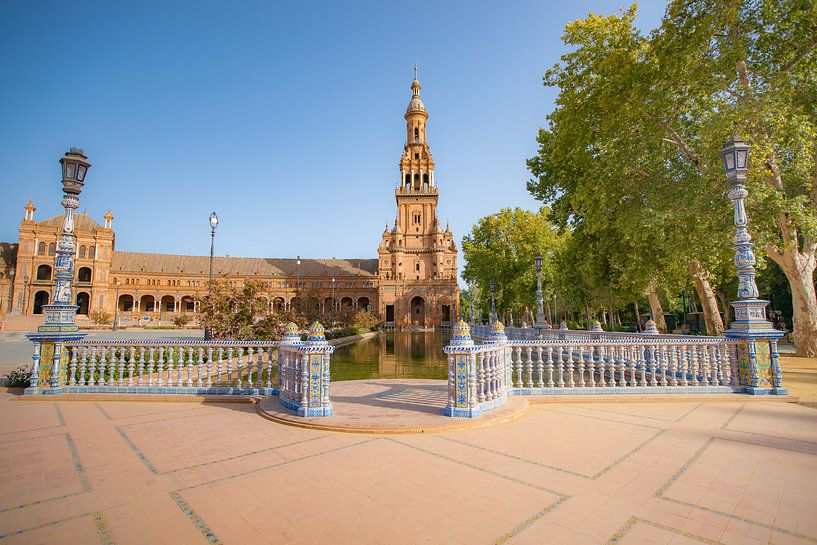 Plein Plaza de España in Sevilla, Spanje van Fotografiecor .nl
