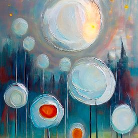 Abstraktes Gemälde: Sunny Landscape -1 von Studio Pieternel