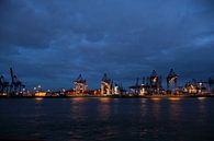 Hamburg Hafen bei Nacht von Borg Enders Miniaturansicht