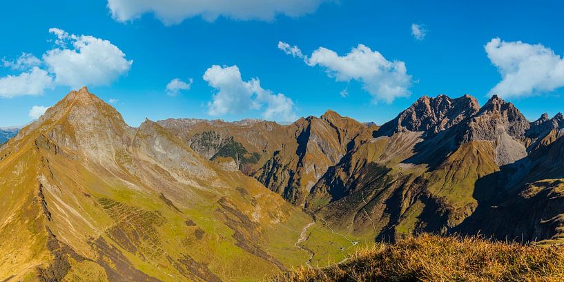 Bergpanorama in de herfst vanaf de Allgäuer Alpen van Walter G. Allgöwer
