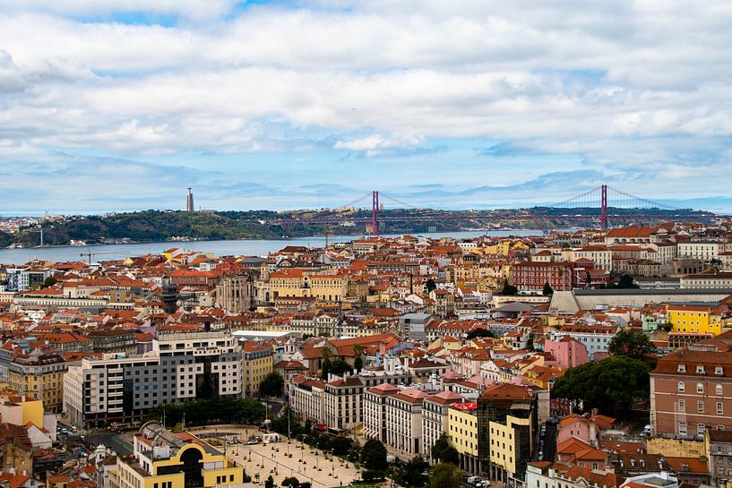 Lisbon cityscape from the hills by Bliek Fotografie