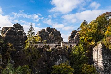 Blick auf die Bastei in der Sächsische Schweiz von Rico Ködder
