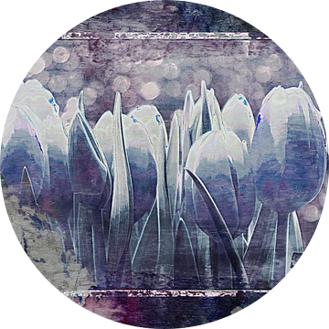 blauwe tulpen van Yvonne Blokland