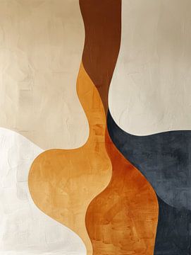 Bohemian, modern and abstract shapes in earth tones by Studio Allee