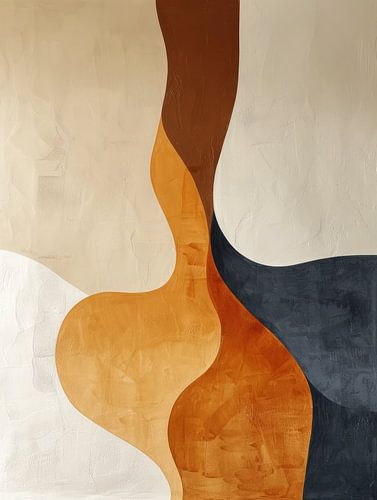 Bohemian, modern and abstract shapes in earth tones