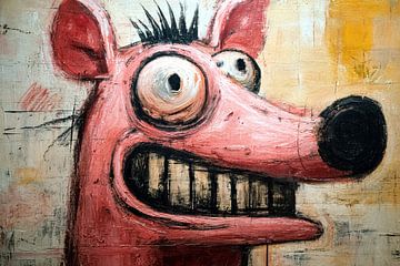 Pink Smirk van ARTEO Schilderijen