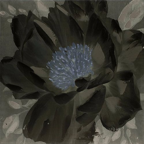 NOCTARA BLOOM : Décoration murale abstraite aux motifs floraux sombres