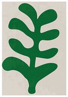 Abstracte illustratie van een groen blad