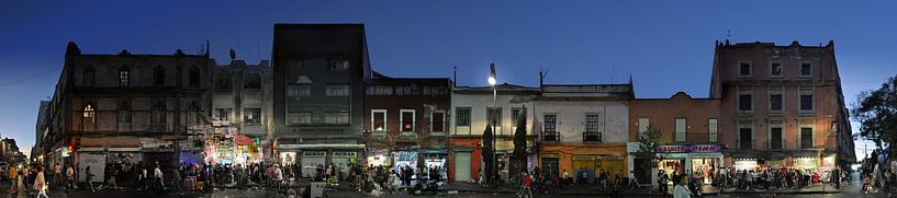 Mexiko-Stadt | El Carmen Street von Panorama Streetline