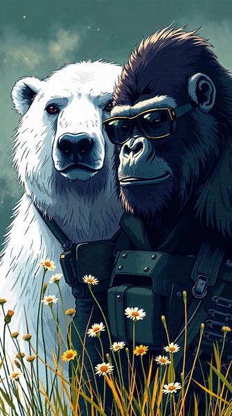Polar bear and gorilla on a mission together - Tierwelt #5 by Liona Toussaint