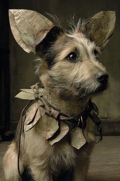 Der Terrier - Kreatives Hundeporträt, barocke Collage