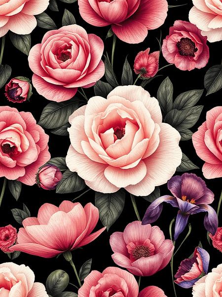 Jardin de nuit fleuri par Artistic