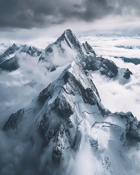 Vorstmagie in de bergen van fernlichtsicht