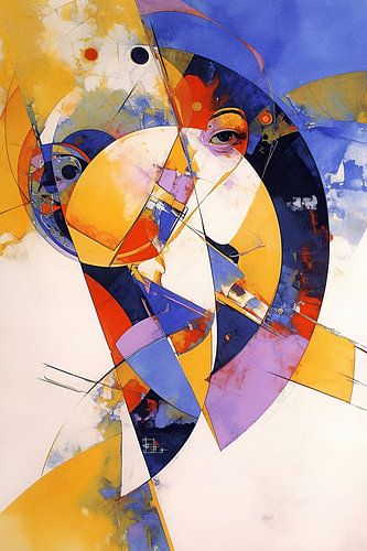 Abstrakte Frau mit Farben