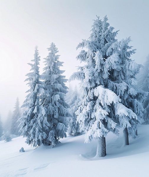 Romantische Winterlandschaft von fernlichtsicht