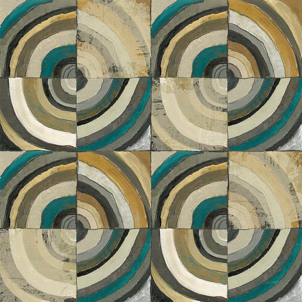 The Center II Abstract Turquoise, Cheryl Warrick by Wild Apple