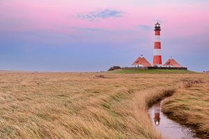 Westerhever Leuchtturm zum Morgenrot