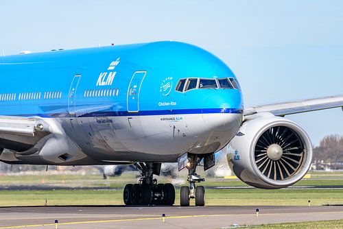 KLM Boeing 777-200 passagiersvliegtuig.