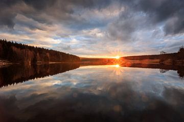 Coucher de soleil sur le lac