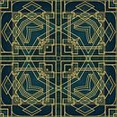 Art Deco Tile Green Gold by Andrea Haase thumbnail