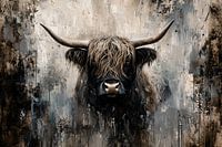 Scottish highlander with horns