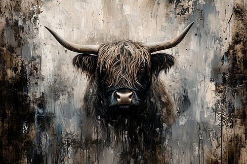 Schotse hooglander met hoorns