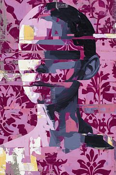 Frau Abstrakt | Abstrakte Frau mit Muster von Kunst Laune