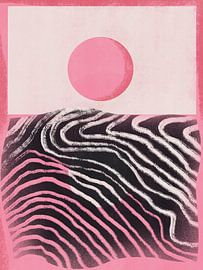 Rosa Sonne – Abstrakter Horizont von Little Dean