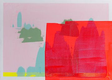 Rote Fläche mit rosa von Karen und Simone Lehmann