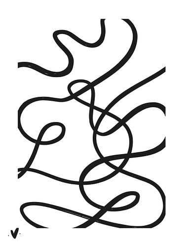 Thought Lines I – Abstracte lijnkunst