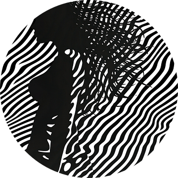 Zwart-wit silhouet met patronen van Vlindertuin Art
