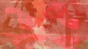 Levendige abstracte kunst in warme tinten