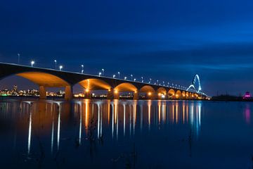 Bridge over river Waal De Oversteek at Nijmegen by Patrick Verhoef