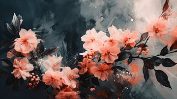 Coral Floating Blossoms by Treechild