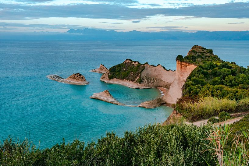 Sunset on Corfu near Cape Kefali by Leo Schindzielorz