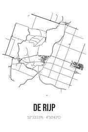 De Rijp (Noord-Holland) | Karte | Schwarz und Weiß von Ortsdrucke
