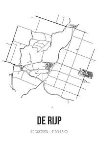 De Rijp (Noord-Holland) | Carte | Noir et blanc sur Rezona