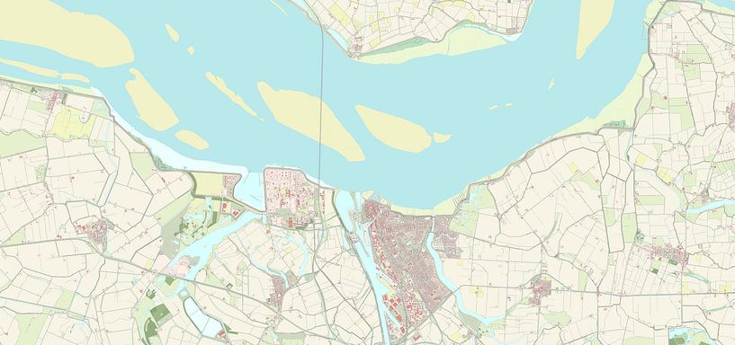 Kaart van Terneuzen van Rebel Ontwerp
