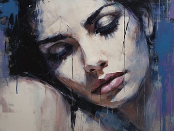 Abstraktes Porträt-Kunstwerk - Moderne Wanddekoration von SPEQ ART