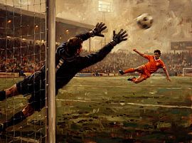 1988 Netherlands vs Germany: Winning Goal Oil Painting
