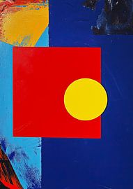 Bauhaus Abstract Red Yellow Geometric by Niklas Maximilian